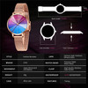 CIVO 8111 Fashion Hands Quartz Watches 3ATM Waterproof Anti-knock Business Watch with Mesh Band for Women - Rose Gold