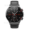 E300 Dual-probe Laser Health Physiotherapy Health Medical Diagnosis Monitoring AI Smart Watch with Leather Watch Strap - Black