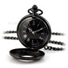 Retro Hollow-out Flip Pocket Watch Quartz Round Dial Watch with Chain - 37.5cm Standard Chain