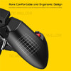 AK77 Mobile Game Controller PUBG Game Controller Gamepad with 6 Finger Gaming Trigger and Cooling Fan - Black/USB Cable Charging