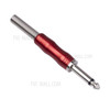 BLS01 6.35mm Mono Jack Plug Audio Connector Solder Cable DIY Audio Adapter for Guitar Microphone - Red