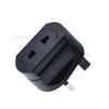 M6CA EU 2 Pin to UK Standard 3 Pin Plug Travel AC Adapter Built-in with 1A Fuse for Shaver - Black