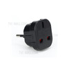 UK to EU AC Travel Power Socket Plug Adapter Converter - Black