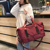Dry and Wet Separating Shoulder Travel Bag Leisure Sport Handbag with Shoes Socket (Red)