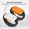 U6 Rechargeable Mini Water-resistant Portable Sport BT Wrist Music Player Loudspeaker - Orange