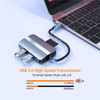 5-in-1 Portable USB C Hub Adapter Multi-port Type-C Docking Station with Memory/TF Card Reader/RJ45 Ethernet/USB 3.0/USB 2.0 for MacBook MateBook HUAWEI Samsung