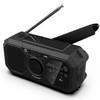 Emergency Weather AM / FM Radio Solar Hand Crank Power Bank SOS Alert Portable Radio with Flashlight - Black