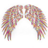 Magic Color A Pair Sequin Feather Wing Shape Clothing Patch Sticker DIY Clothing Accessories, Size:Middle 26.5 x 26cm