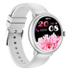M19 1.09 inch HD Smart Watch for Women Sports Bracelet Water Resistant Health Watch with Heart Rate Monitoring - White