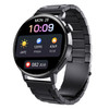 F22R 1.32 inch IPS HD Screen Smart Bracelet Bluetooth Call Health Watch with Temperature Test, Blood Oxygen, Blood Pressure, Heart Rate Monitoring - Black / Milanese