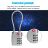 Resettable 3 Digit Combination Customs Password Padlock / TSA Lock TSA719 - Silver