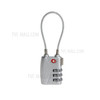 Resettable 3 Digit Combination Customs Password Padlock / TSA Lock TSA719 - Silver