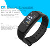 C1 Bluetooth IP67 Waterproof Wristband Smart Watch Heart Rate Monitor Sport Fitness Track Bracelet - Black