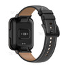 For Xiaomi Redmi Watch 2 Replacement Genuine Leather Wrist Strap Adjustable Smart Watch Band - Black