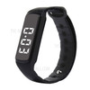 CD5 Unisex Silicone Sport Wristband with Pedometer Sleep Monitor Temperature Multi-functions - Black