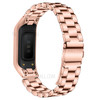 Stainless Steel Three Bead Buckle Chain Watchband for Samsung Galaxy Fit-E/SM-R375 - Rose Gold