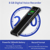 8GB Digital Voice Recorder 60hrs Voice Activated Recording Device Dictaphone MP3 Player 3072KBPS HD Small Tape Recorder for Lectures Meetings Interviews