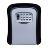Password Lock Metal Storage Box Door Security Box Wall Cabinet Key Safety Box(Grey)