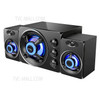 SADA D-208 3 in 1 Home Speaker Set Portable Design Super Bass Subwoofer with Colorful LED Light 3.5mm Wired Speakers TF Card Slot