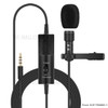 YANMAI R955S Lavalier Condenser Microphone 3.5mm Wired Mini Mic for Camera Mobile Phone Laptop - Black