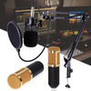 Professional Studio Live Streaming Broadcasting Recording Condenser Microphone Stand Pop Filter Kit
