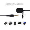 3.5mm AUX Lavalier Microphone Omni-directional Condenser Mic for YouTube Interview Conference Vlog Recording