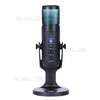 Desktop Mini Condenser Microphone RGB Microphone with Stand for Streaming Podcasting Instrument Recording