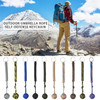 Outdoor Security Protection Black Monkey Fist Steel Ball Bearing Self Defense Lanyard Survival Key Chain(Rainbow)