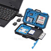 PULUZ PU5004 Card Reader + 22 in 1 Waterproof Memory Card Case with USB Cable - Black