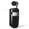 K53 Wireless Earphone Retractable Business Bluetooth Headset Sport Driver Telescopic Clip Stereo Earbud - Black