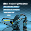 G2 Bone Conduction Wireless Stereo Headset BT5.1 Sport Headphones Support TF Card Sweatproof Earphone with Microphone