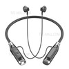BT-35 HiFi Stereo Sound Neck Mounted Headphone Bluetooth 5.2 Earphones with LED Light - Black