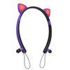 Kid's In-ear Wireless Bluetooth Earphones Cute Magnetic Earbuds Children Neckband Headsets - Purple