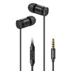 USAMS EP-46 3.5mm In-ear Wired Aluminum Alloy Earphone Headphone with Mic for Mobile Phones and Tablets - Black