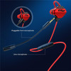 G10(H15) 3.5mm Wired Headset E-Sports Gaming Music In-ear Wire Control Earphone - Red