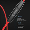 G10(H15) 3.5mm Wired HiFi Headset In-ear Wire Control Gaming Music Earphone with Computer Adapter Cable - Red