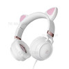 FINGERTIME Cute Cat Ear Wired Headphone Music Stereo Headset with Microphone Adult Girls Kids Headset Gift