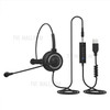 DANYIN BH69 Call Center 3.5mm/USB Headset Telephone Headphone with Microphone Business Wired Headphones for Computer Laptop PC - Black