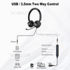 LINK DREAM H360 USB Headset with Microphone for Computer 3.5mm Earphone Mute Noise Cancelling Call Center Headphones