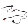Langston JD88 3.5mm Flat Cable In-ear Stereo Earphone w/ Mic for iPhone Samsung HTC - Black