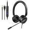 New Bee H360 Telephone Headset On Ear 3.5mm/USB Wired Noise Cancelling Microphone with Mic for Computer PC Laptop Stereo