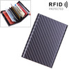 Aluminum Alloy Credit Card Bank Card Security Anti Magnetic Large Capacity Card Holder(Carbon Black)