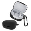 For JBL C260 TWS Bluetooth Earbuds Silicone Cover Charging Case Cover Anti-Drop Soft Protector - Black