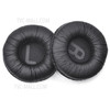 1 Pair Earmuff Cover Cushion for Jabra Revo Wireless Bluetooth Headset Wrinkled Protein Leather Ear Pads - Black