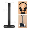 JD064 Multifunction Headset Stand Metal Headphone Hanger Desktop Tablet Cell Phone Holder - Black