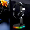 RGB Gaming Headset Holder Detachable Headset Holder 2-in-1 Hub with 2 USB Charger Ports