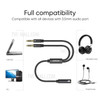 JOYROOM JR-A05 Headset Splitter Adapter Cable 3.5mm Female to 2 Male Headphone Mic Audio Y Splitter Adapter - Black