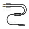 JOYROOM JR-A05 Headset Splitter Adapter Cable 3.5mm Female to 2 Male Headphone Mic Audio Y Splitter Adapter - Black