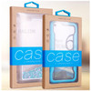 Customized Logo 50Pcs/Set Kraft Paper Box Package for iPhone /Samsung Cases, Size: 140x75mm - Black