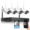 XF-2518N-W P2P 2.0MP WiFi 4CH NVR Video Recorder IP Camera Wireless CCTV System - US Plug